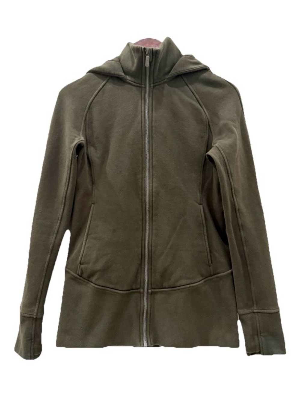 LULULEMON Dark Olive Hooded Radiant Jacket Size 6